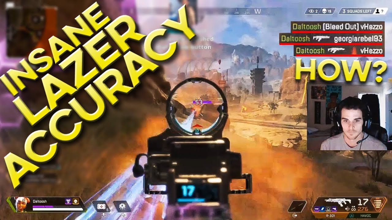 RANK 1 PLAYER LAZERS EVERYONE | 1000% ACCURACY! | APEX LEGENDS
