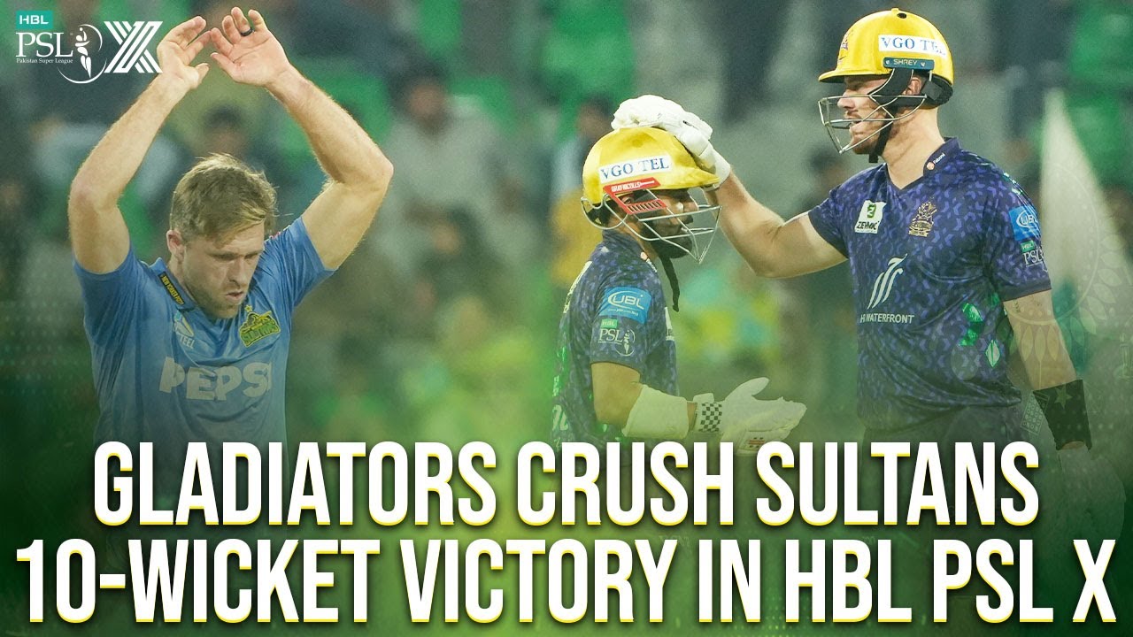 Quetta Gladiators Crush Multan Sultans in Record 1️⃣0️⃣ - 𝐖𝐢𝐜𝐤𝐞𝐭 𝐖𝐢𝐧! | HBL PSL X | M2M1A