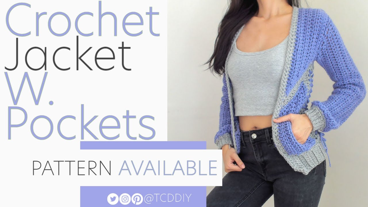 How to Crochet a Jacket with Pockets | Pattern & Tutorial DIY