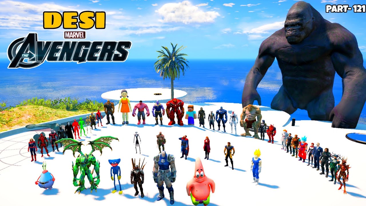 DESI Avengers and King Kong Attacked by Monsters From Multiverse in GTA 5 | DESI Avengers (Part 121)