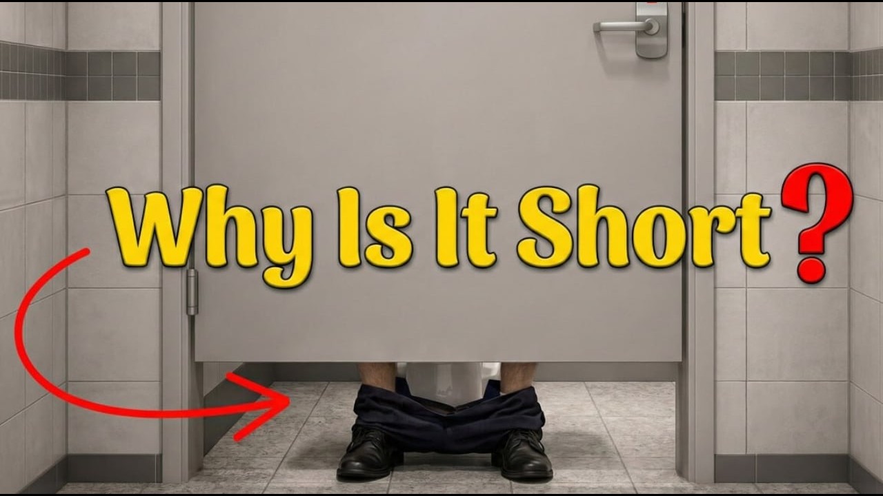 Why is there a gap under public restroom doors?