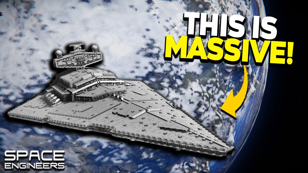 MASSIVE Imperial Star Destroyer In Space Engineers!