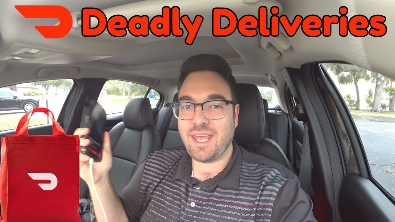Работа курьером в DoorDash в экстремальных погодных условиях (чуть не погиб)