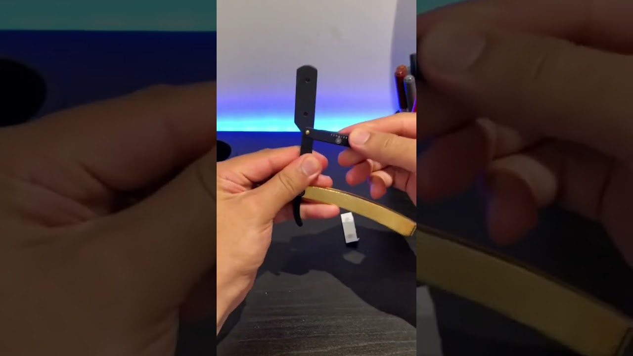 How to Insert Blade in Straight Razor | Balance RX1 RAZOR Holder #shorts #asmr