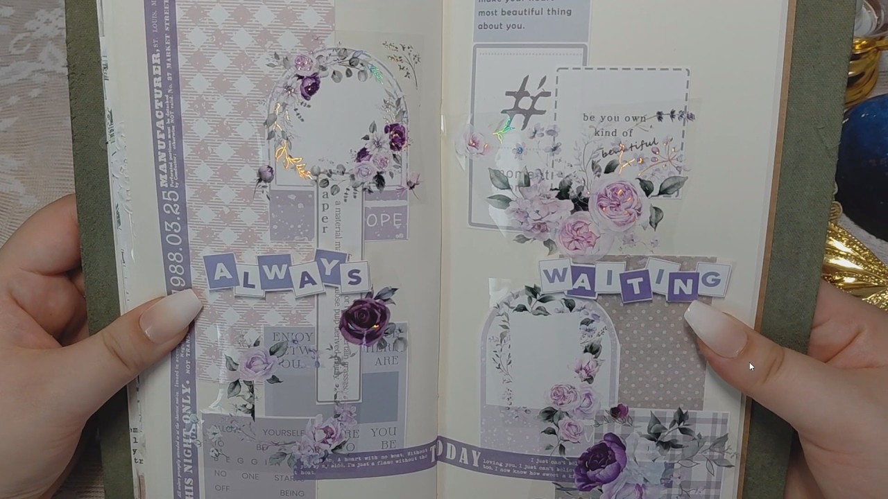 보라색 테마로 감성 다꾸 #journaling #scrapbooking