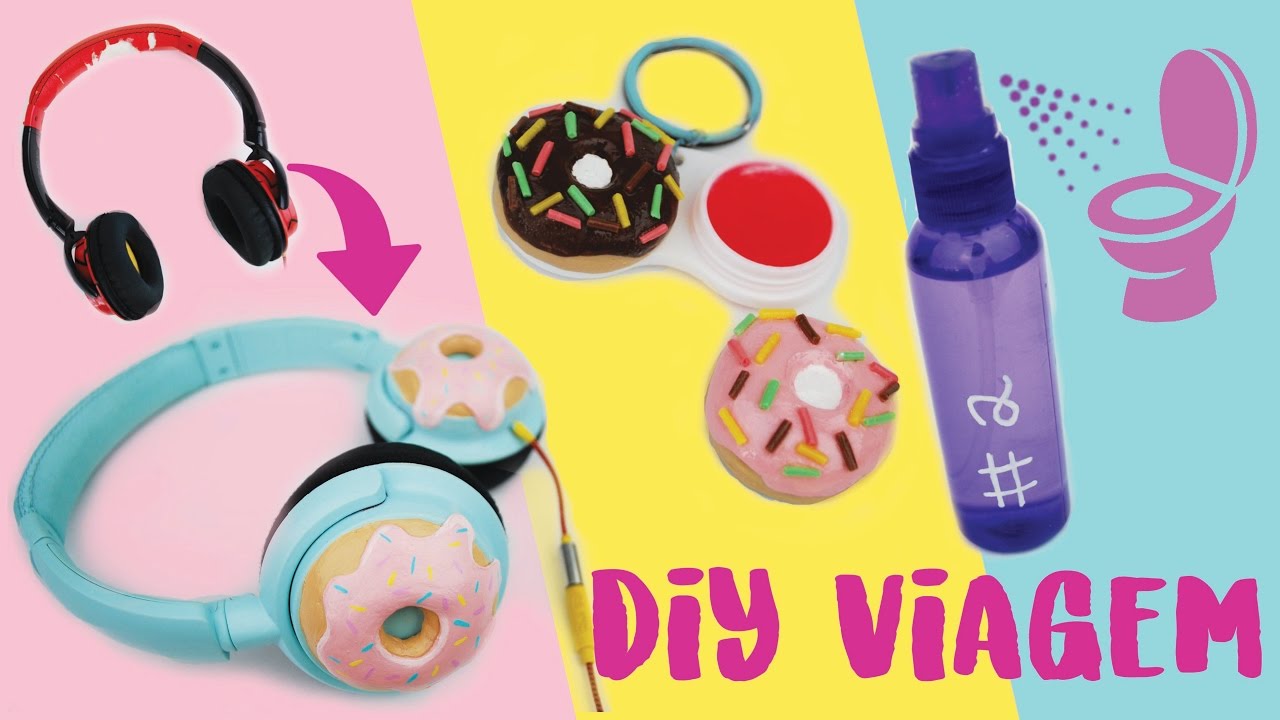 DIY IDEIAS PARA VIAGEM: FreeCô Caseiro, chaveiro multiuso e fone Donuts! Ft. Amanda Morbeck