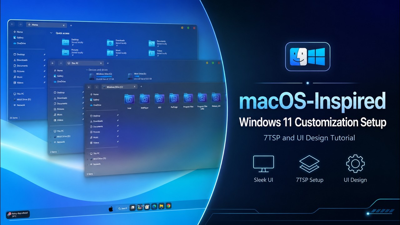 macOS 2025 Theme for Windows 11 | 7TSP + New UI Mods! | New Start Menu