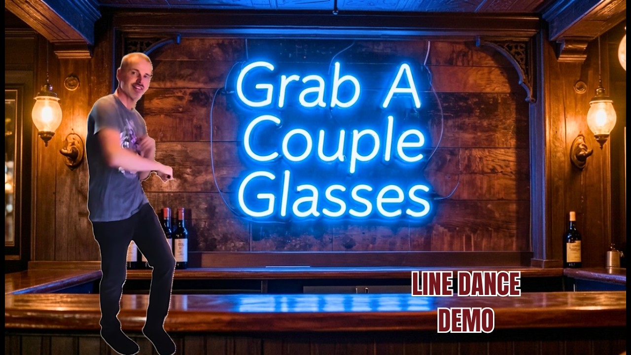 Grab A Couple Glasses - line dance demo | Easy Beginner | March 2026 | Chris Young | #linedance
