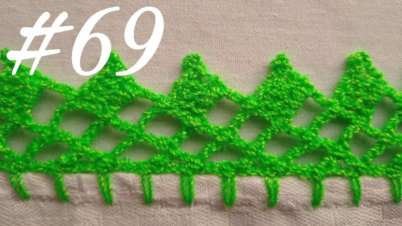 PUNTILLA DE UNA VUELTA COLOR VERDE  #69 - Puntillas Brissa