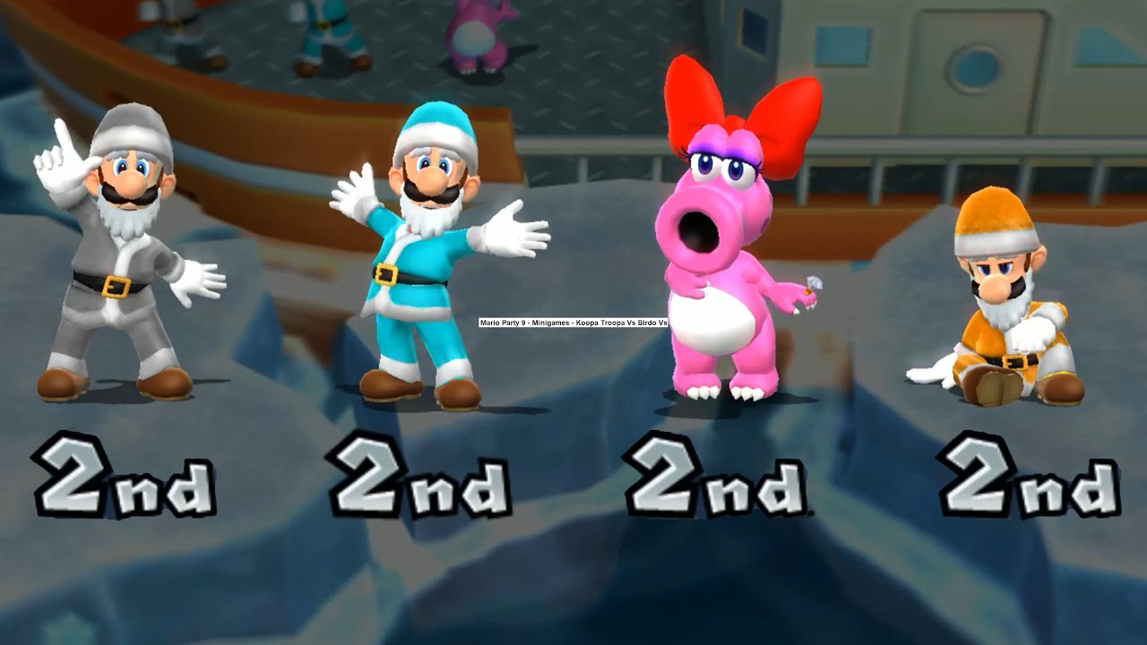 Mario Party 9 - Minigames - Koopa Troopa Vs Birdo Vs Daisy Vs Kamek
