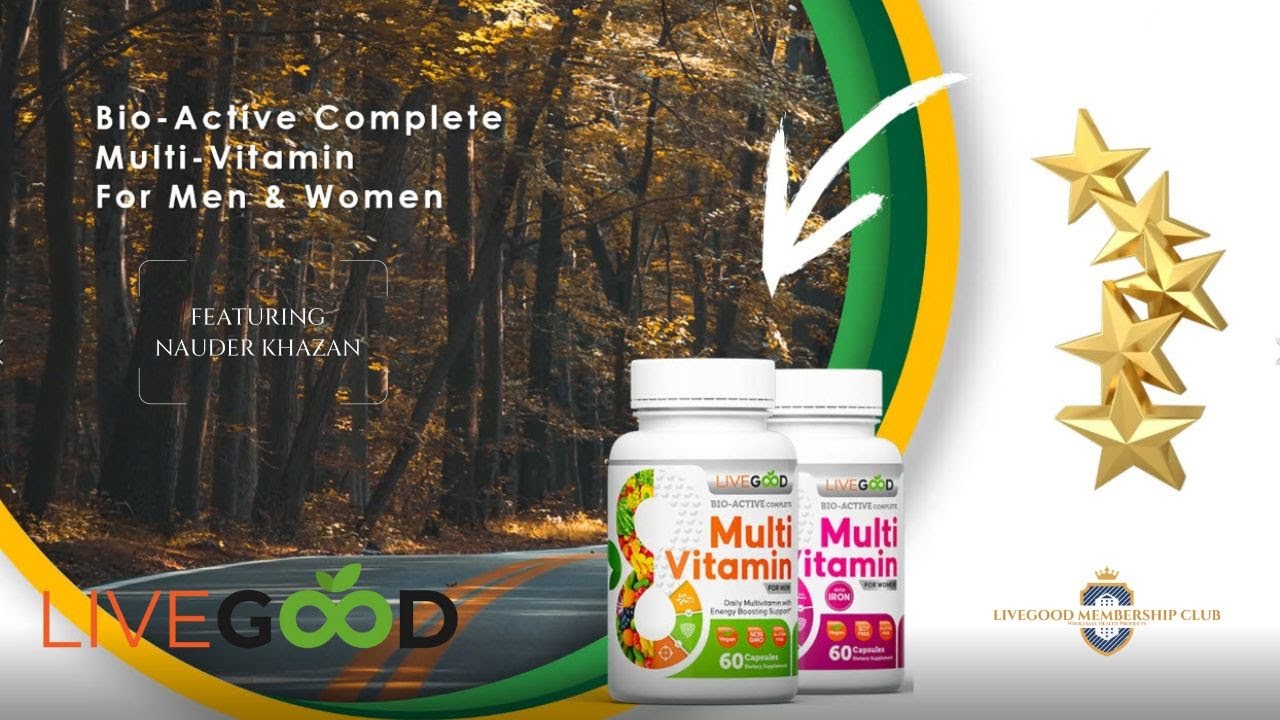 LiveGood MultiVitamin For Men and Women - Featuring Nauder Khazan