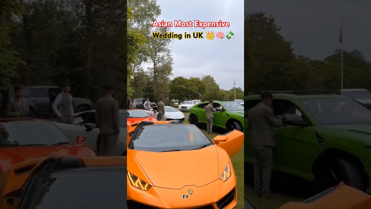 Asian Most Expensive Wedding in UK 👑🧠💸  #shorts #wedding #uk #asianwedding #supercars #viralvideo