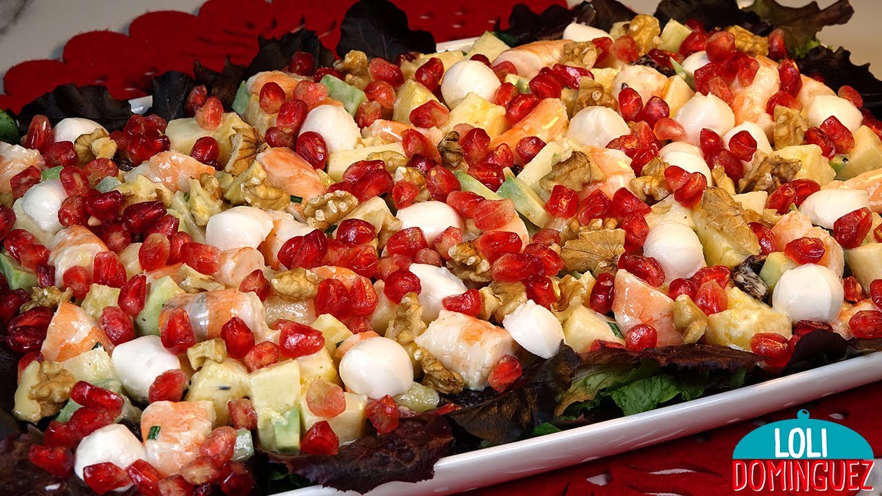 ENSALADA NAVIDEÑA FÁCIL Y RÁPIDA. Deliciosa y saludable ensalada ideal para días de fiesta.