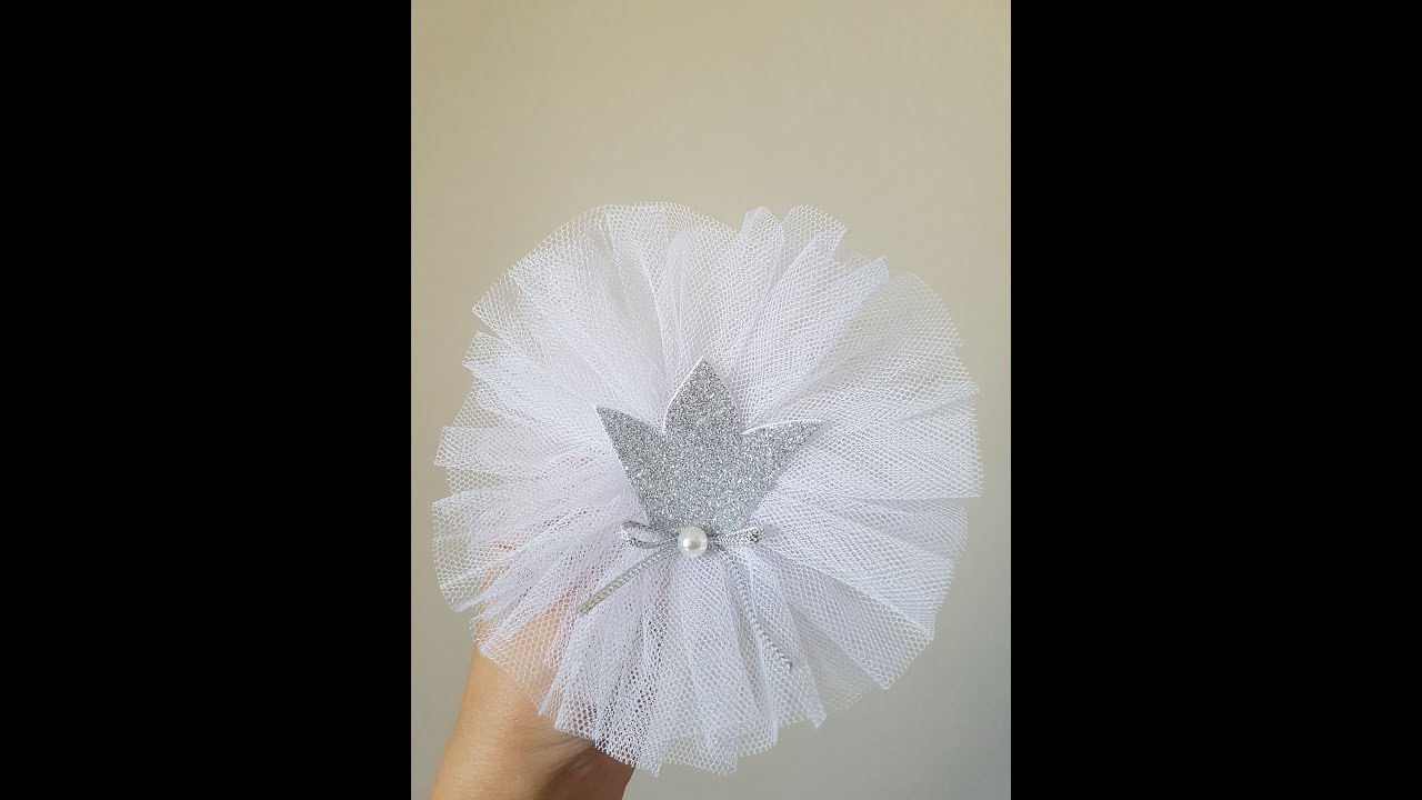 Нарядные бантики из фатина || Аксессуары для волос