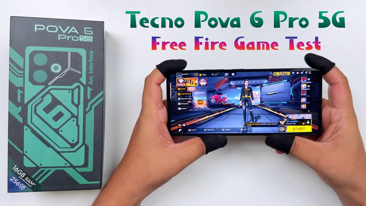 Tecno Pova 6 Pro 5G Garena Free Fire Gameplay Test