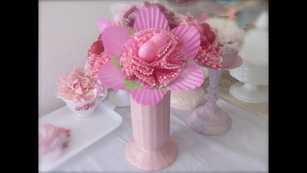 Retro Craft: Cupcake Liner Flower Bouquet