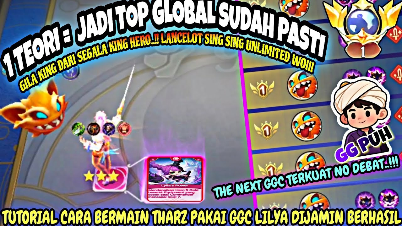 1 TEORI = JADI TOP GLOBAL SUDAH PASTI !! TERNYATA SE OP INI GGC LILYA WOII GINI CARA MAIN NYA - MCGG