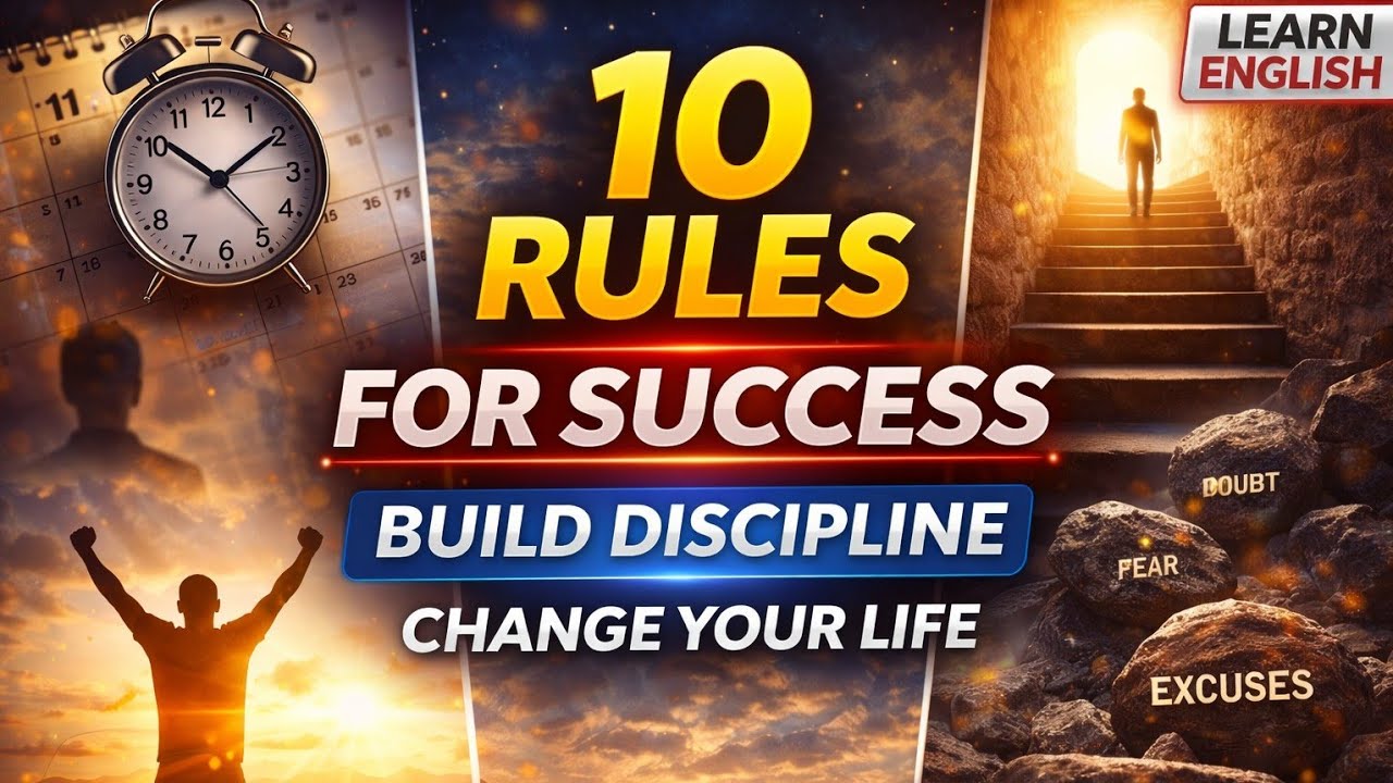 10 Rules for Success in Life || Learn English With Motivation || Improve Your English ✅️