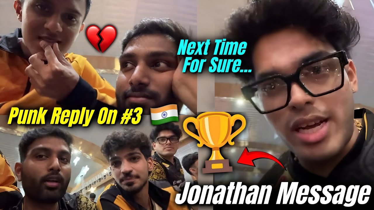 Jonathan Message 🔥🇮🇳 | Punk Reply On #3 💛 | Tx Impressed By Godl ✅ | Jelly Live Reply