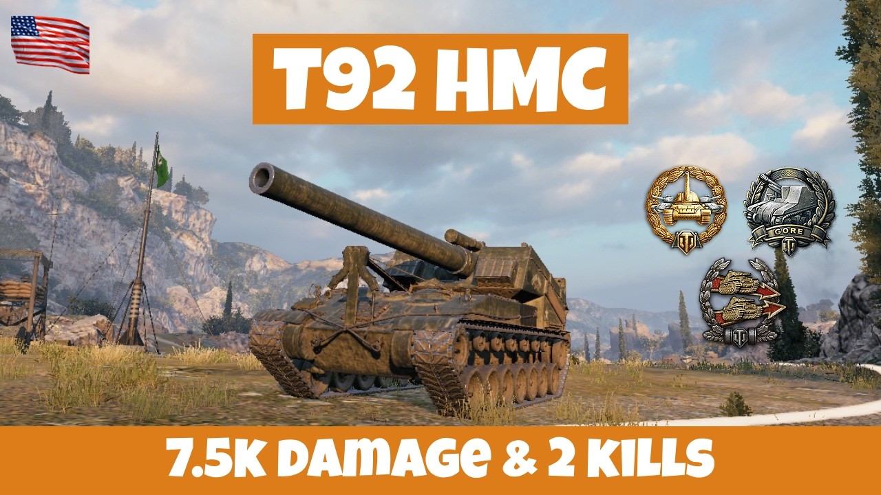 T92 HMC — ABSOLUTE PENETRATION🏆7.5K DAMAGE & 2 KILLS | WoT Replay