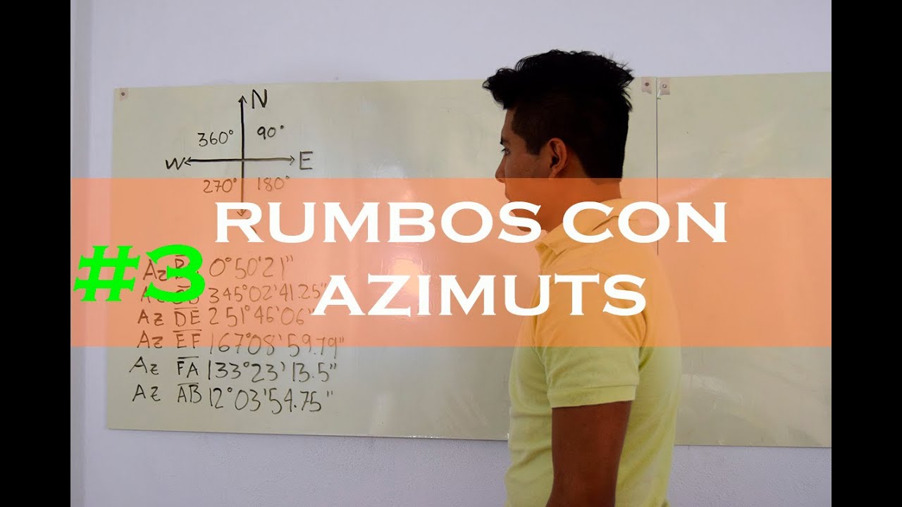 Rumbos apartir de  azimuths. Topografía #3 Unidad 2 Planimetría