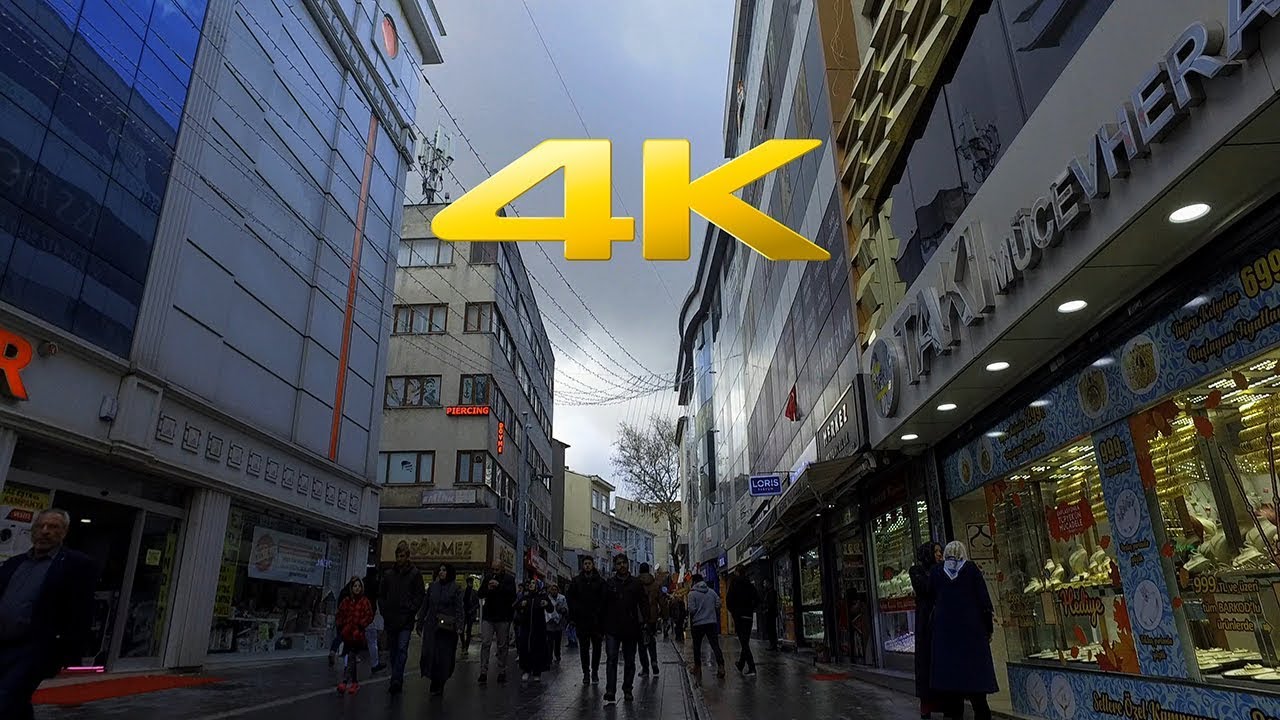 [4K] Walking tour of Gebze during a rainy day