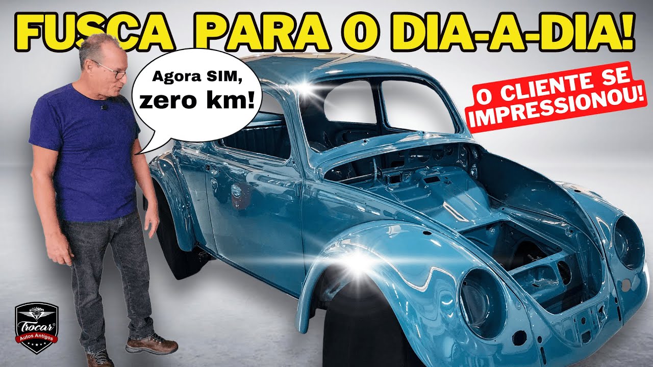 Desde 0 km na Fam&iacute;lia! 💙 Fusca 1968 Azul Real Renascendo Ap&oacute;s 22 Anos Parado 👍