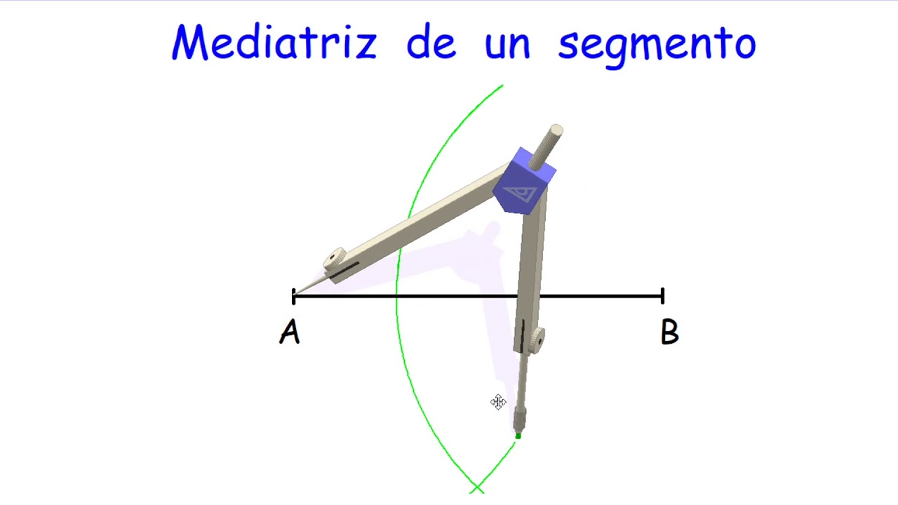 Cómo dibujar la mediatriz de un segmento. Tutorial de iniciación con todo detalle y paso a paso.