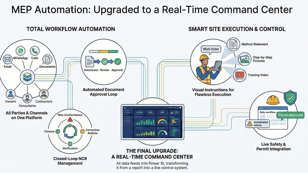 MEP Construction Automation: Multi-Party Digital Command Center Upgrade