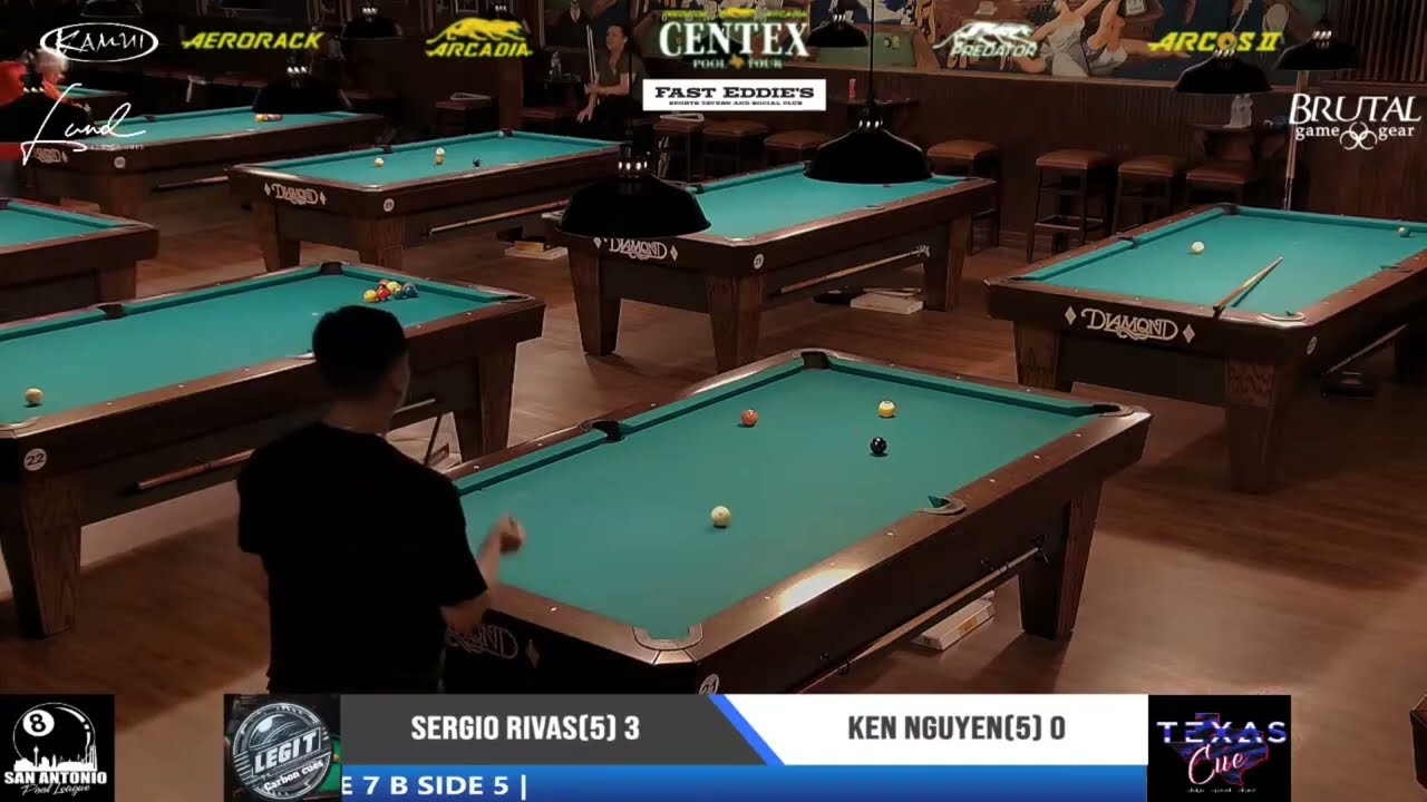 Серхио Ривас против Кена Нгуена / Predator Arcadia CenTex Pool Tour Stop # 2
