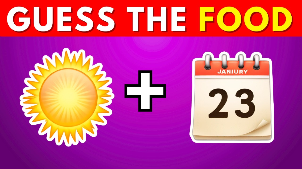 Guess the Food by Emoji 🍔🍕 | Only Food Lovers Can Pass!
