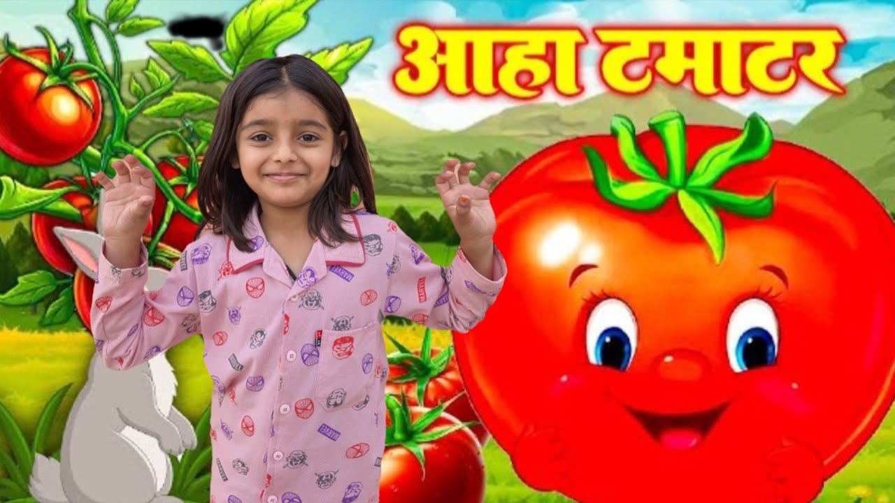Aaha Tamatar Bade Mazedar 🍅 आहा टमाटर बड़े मजेदार | Hindi Rhymes | Riddhi Ke Rhymes