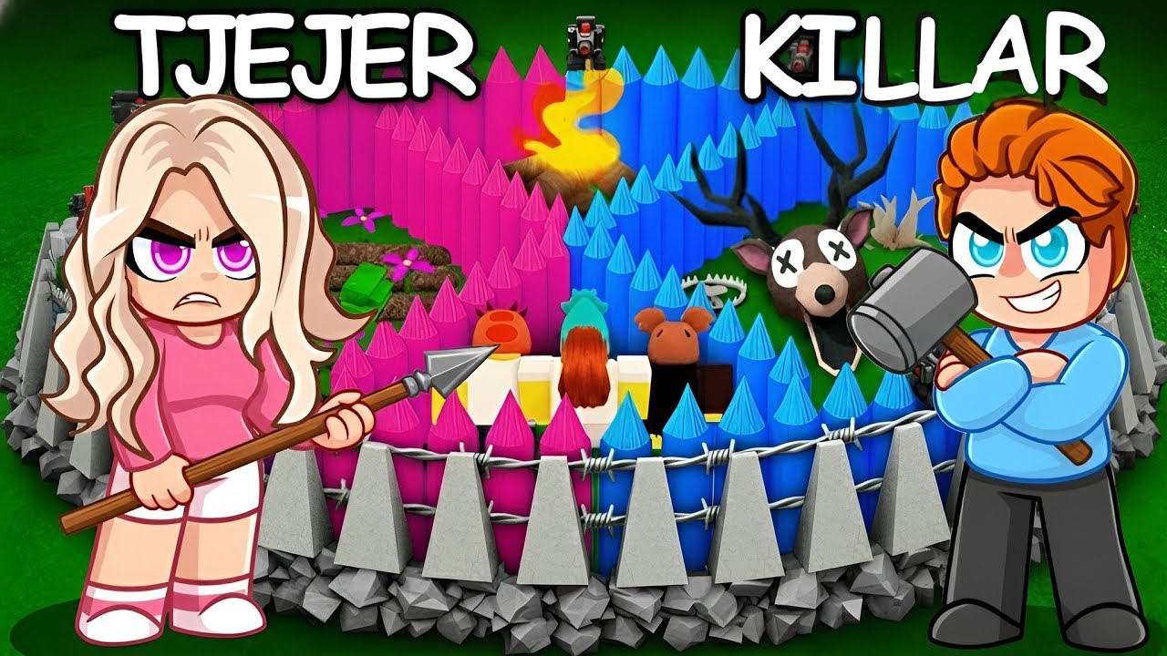 Tjejer VS Killar Bas BUILD BATTLE I 99 Nights In The Forest!