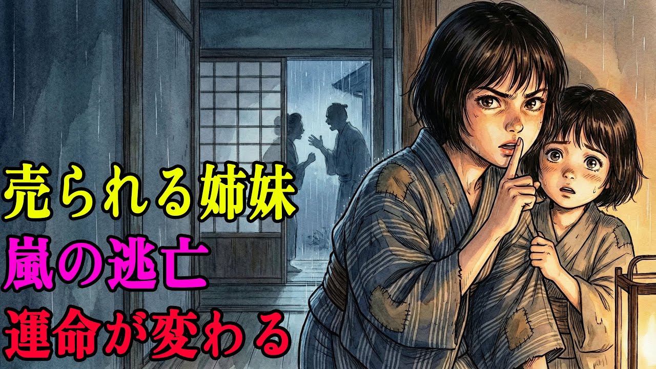 女郎屋へ売られる寸前の姉妹。十二歳の姉が「命綱の鍵」を奪った結果、叔父の悪事が崩れ落ちた｜野談｜伝説｜昔話｜説話｜民話