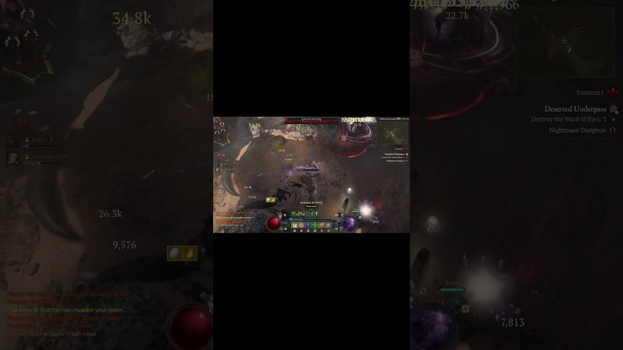 Diablo IV Season 11 Hello, Burning Butcher, you again 