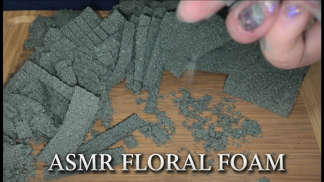 ASMR Super Crunchy Dry Floral Foam Crushing | Satisfying Floral Foam Sounds