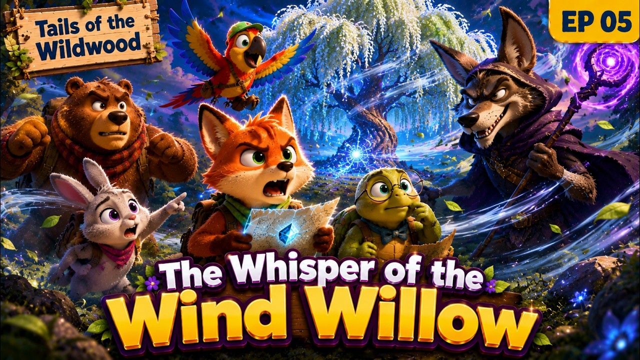 Episode 5 –The Whisper of the Wind Willow-Cartoon Adventures #cartoon #tailsofthewildwood #kidsvideo