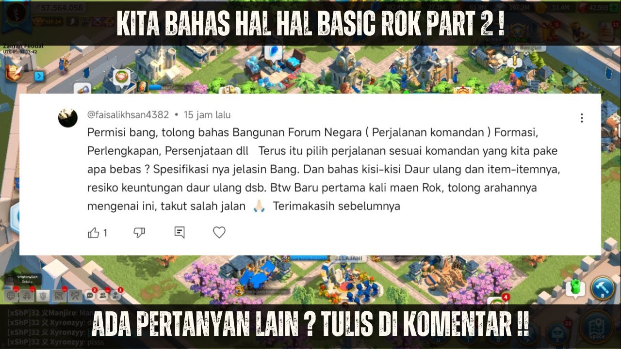HAL BASIC SEPUTAR FORMASI DAN PERSENJATAAN DI SINI KITA BAHAS LET'S GO!