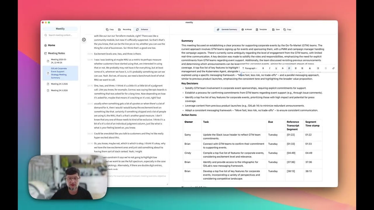 Free local meeting transcription with Meetily