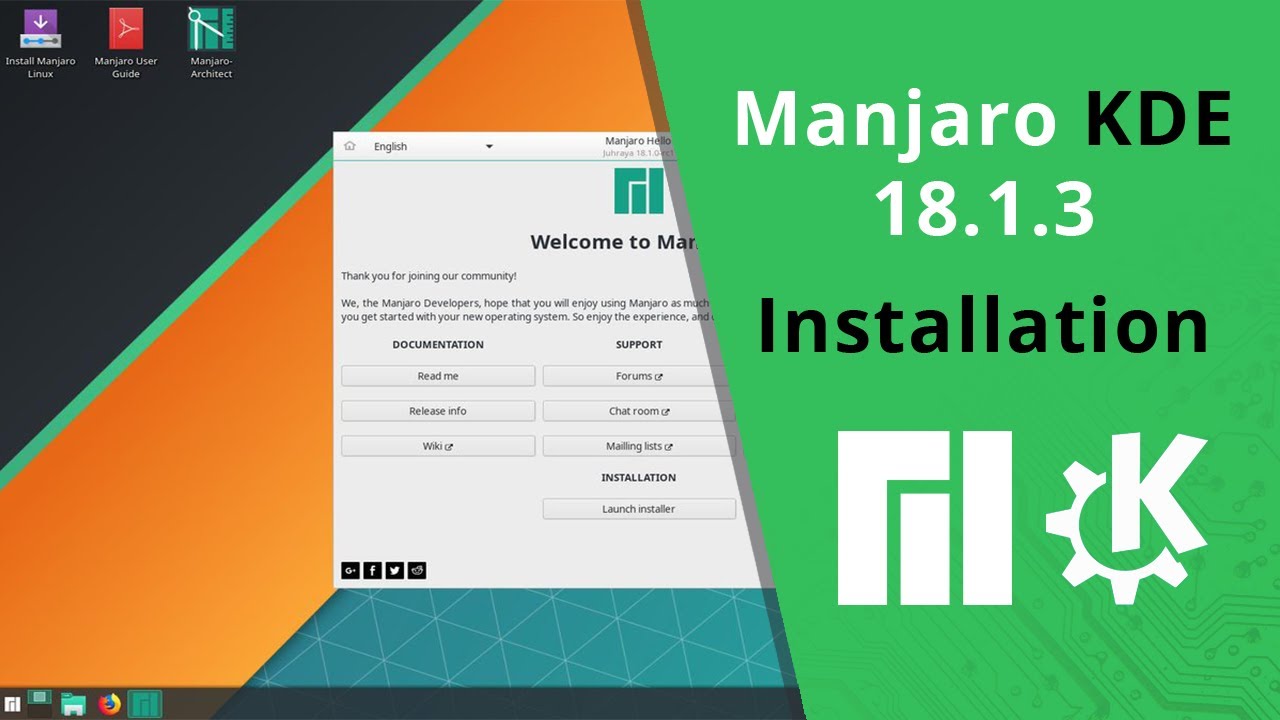 How to install Manjaro KDE 18.1.3 step by step