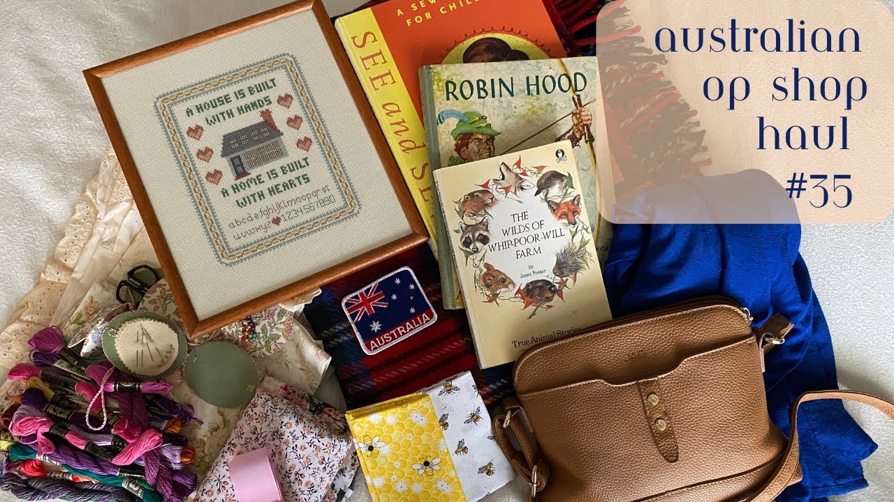 Fabric, embroidery thread and other treasures from Op Shops in Australia ❤️ Thrift haul #35