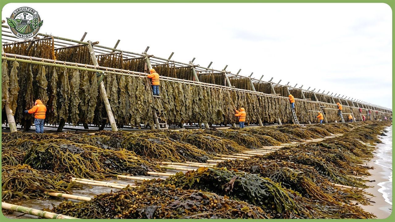 How Millions of Tons of Seaweed Are Harvested and Processed – Amazing Seaweed Farming Technology