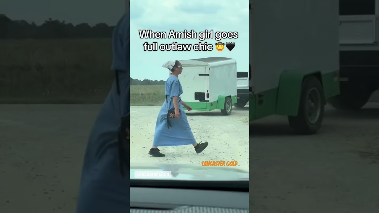 Fringe purse and sunnies. This girl is Amish chic unlocked. #amish #viral #mennonite