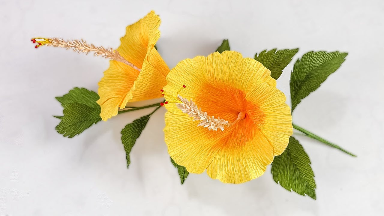 Yellow Hibiscus Flower Craft: Quick & Beautiful