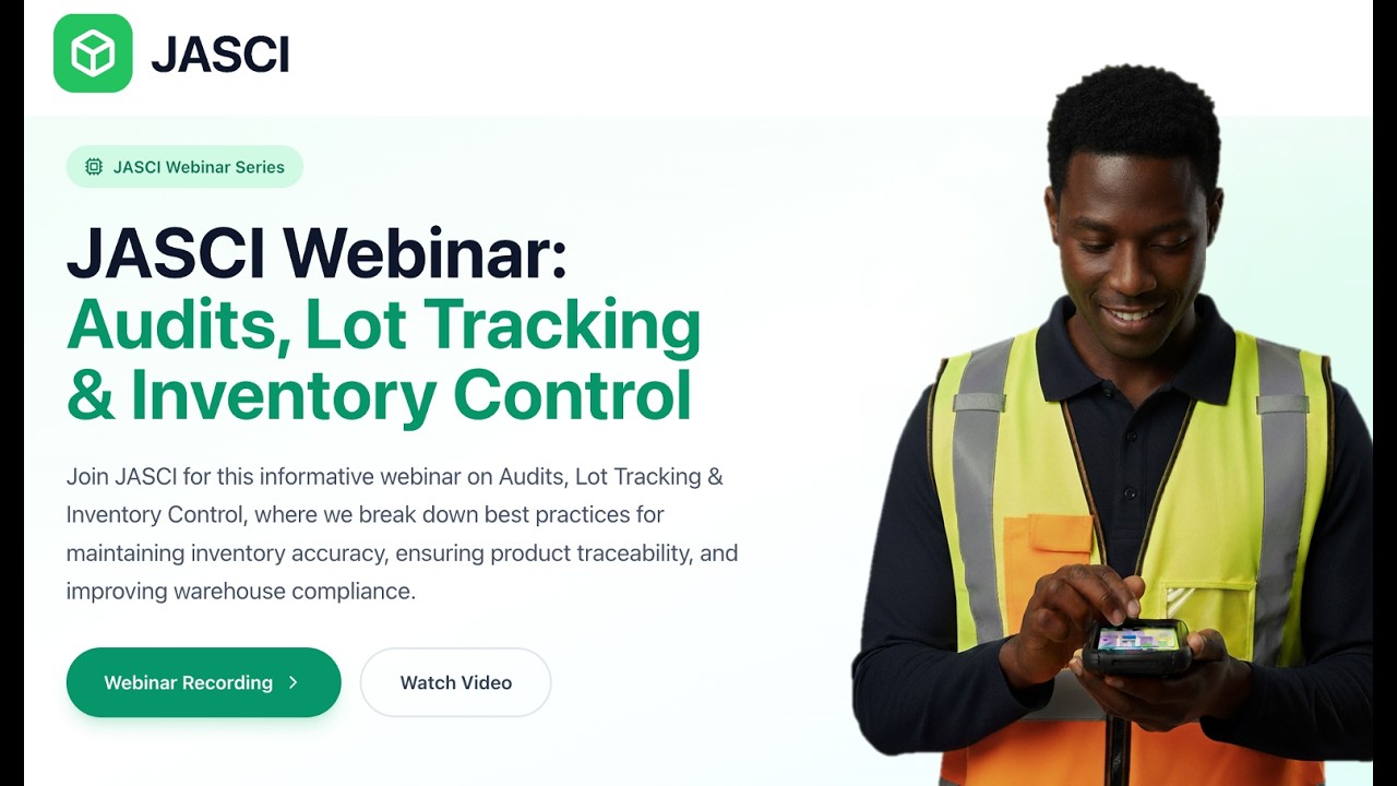 JASCI Webinar: Audits, Lot Tracking & Inventory Control