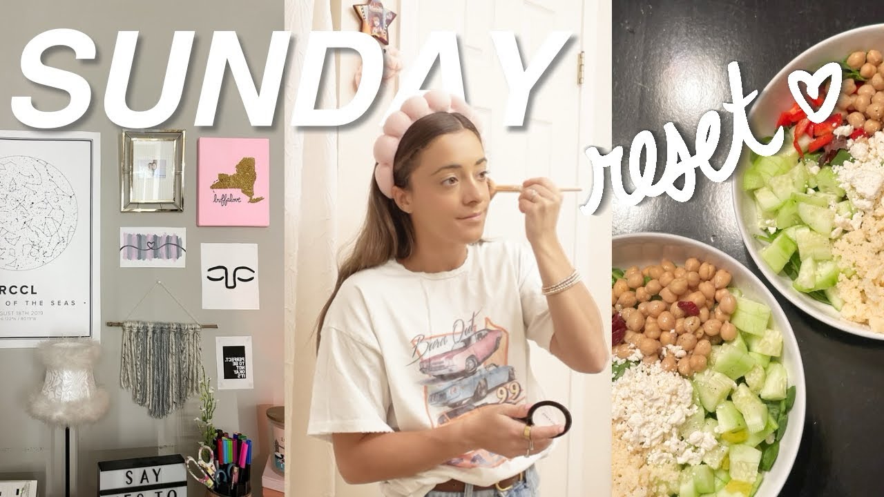 spend the day with me 🧺🌷⛅️ sunday reset, healthy easy meals, cleaning, prep for my contract!