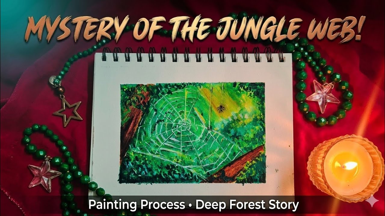 Forest Painting 🕷️🕸️☘️ #nature #spiderweb #naturelover #naturelovers #web #art 