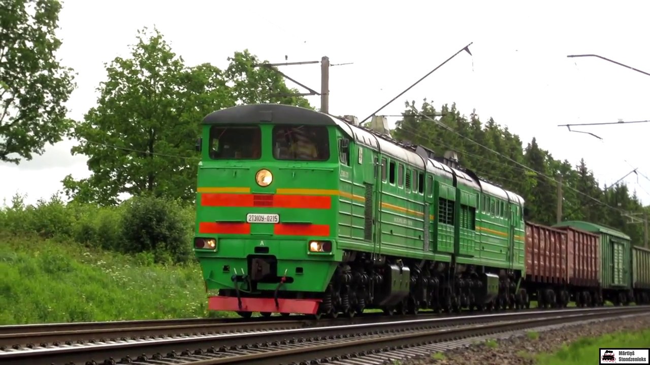 [LDZ] 2TE10U-0215 on line Ogre-Lielvārde / Latvia