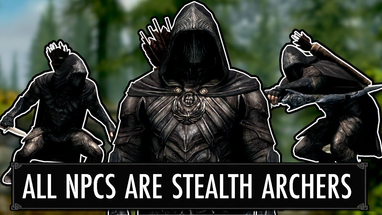 Skyrim But EVERY NPC is a STEALTH ARCHER