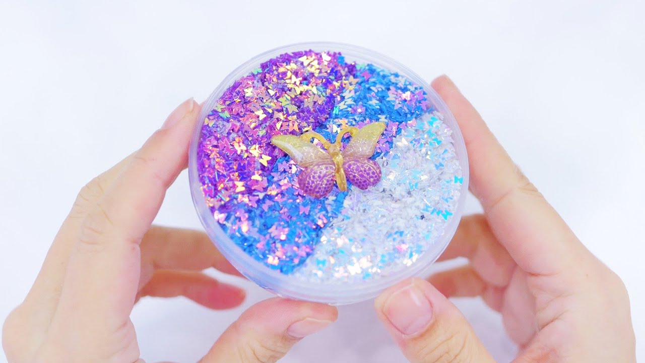 【ASMR】お蝶なザクザクスライムを触ったり切ったり…　Crunchy Slime Cutting Sounds【音フェチ】